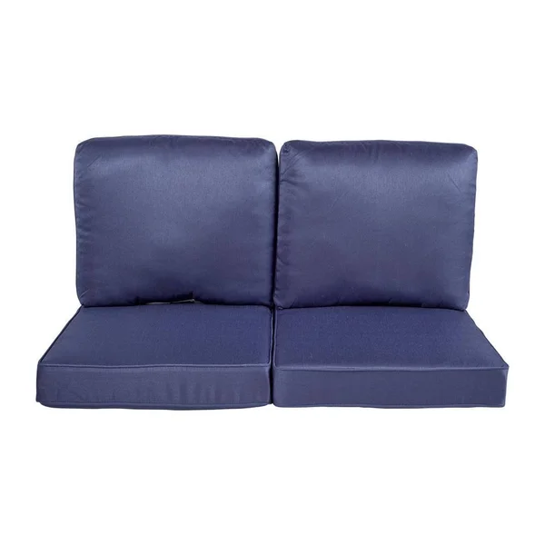 Spring Haven 23.5 in. x 26.5 in. 4-Piece Outdoor Loveseat Cushion Set in Navy