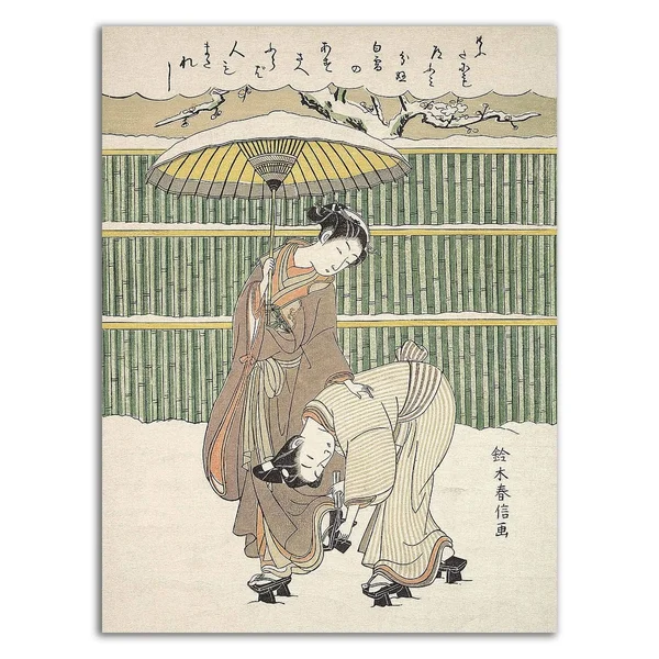 32x22 x 24x22 Untitled by Suzuki Harunobu Print on Canvas