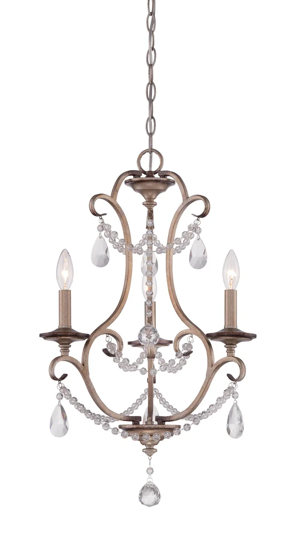 Designers Fountain 86083-ARS Gala 3 Light Chandelier - Argent Silver