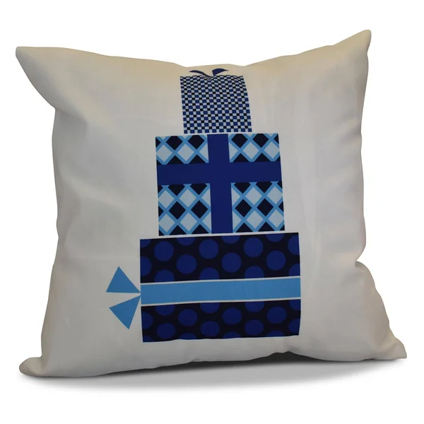 E by Design Gift Wrapped Decorative Pillow, Size: 20L x 20W, Blue