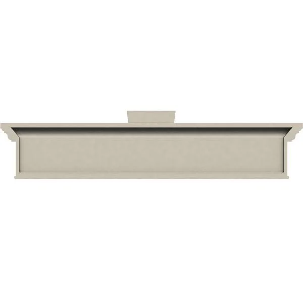 155 inch Bottom Width x 159 inch Top Width x 7 1/4 inchh x 1 inchp - Craftsman Crosshead with Bottom Trim w/ Flat Keystone