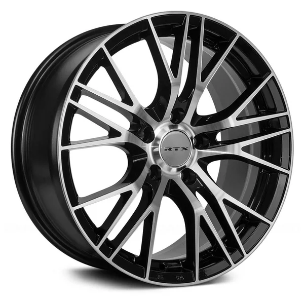 RTX Vertex Wheel 16x7 5x100 Black Machined 35mm
