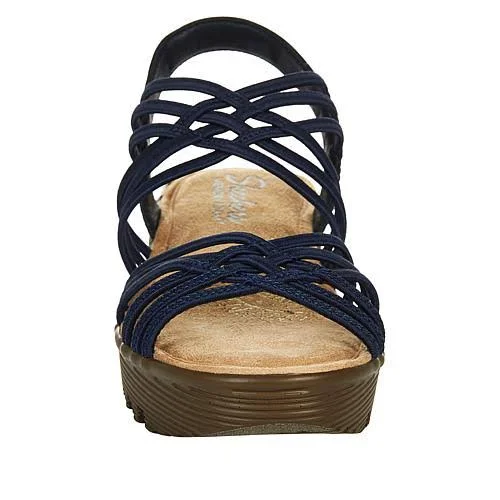 Women's Skechers Petite Parallel Strappy Sandal - Adult, Size: 8 M, Navy