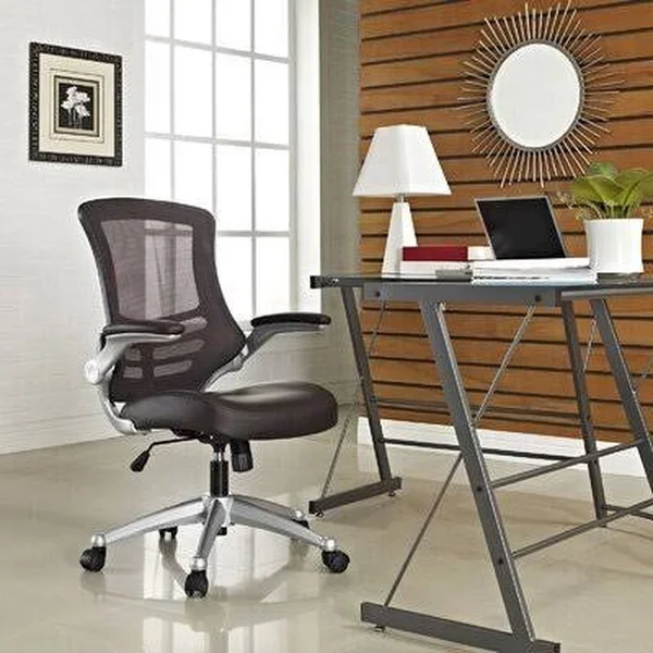 Varick Gallery Orrstown High-Back Mesh Desk Chair Upholstery: Brown