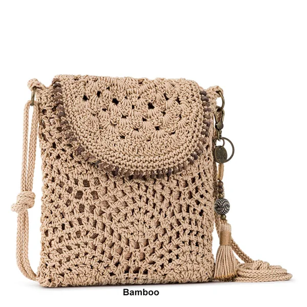 The Sak Sayulita Crochet Flap Crossbody Bamboo