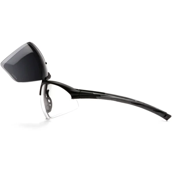 Pyramex Onix Plus - Clear Anti-Fog Bottom Lens/ Gray Flip Lens
