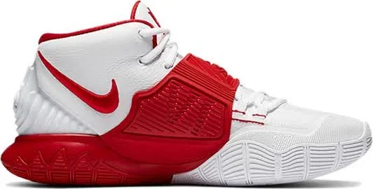 Nike Kyrie 6 &White University Red& White/White/University Red Basketball Shoes/Sneakers CZ4938-100 (Size: US 8.5)