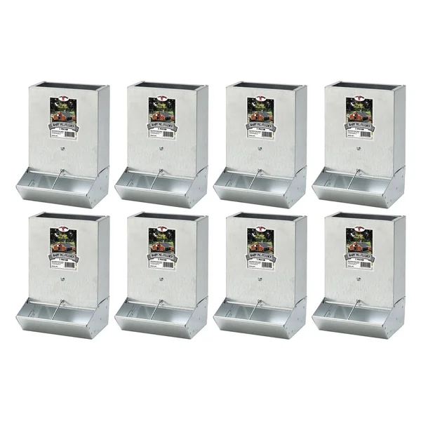 Little Giant BPF2 Mountable 2 Hole Baby Piglet Trough Feeder - 7 Pound (8 Pack)