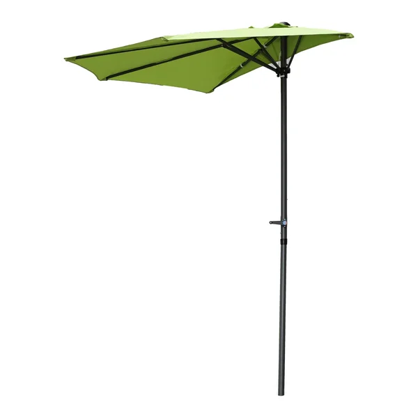 International Caravan 9-Foot Half Round Wall Hugger Umbrella
