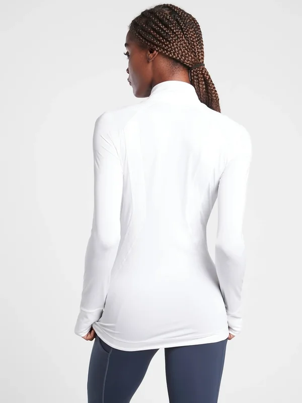 Athleta Women's Pacifica Illume UPF Full Zip White Plus Size 3X