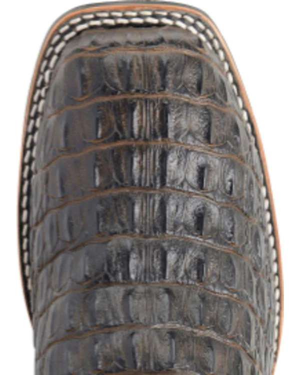 Double H Men's Chocolate Caiman Print Work Boots - Steel Toe
