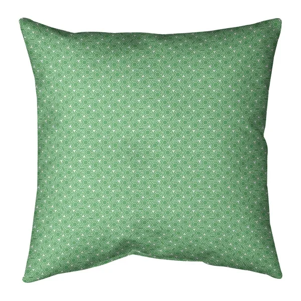 Cool Classic Hexagonal Lattice Throw Pillow - 16 x 16 - Purple - Polyester