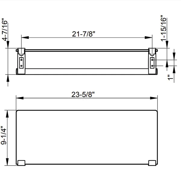 Keuco Plan 24x22 Towel Rack - Polished Chrome - 14975010000