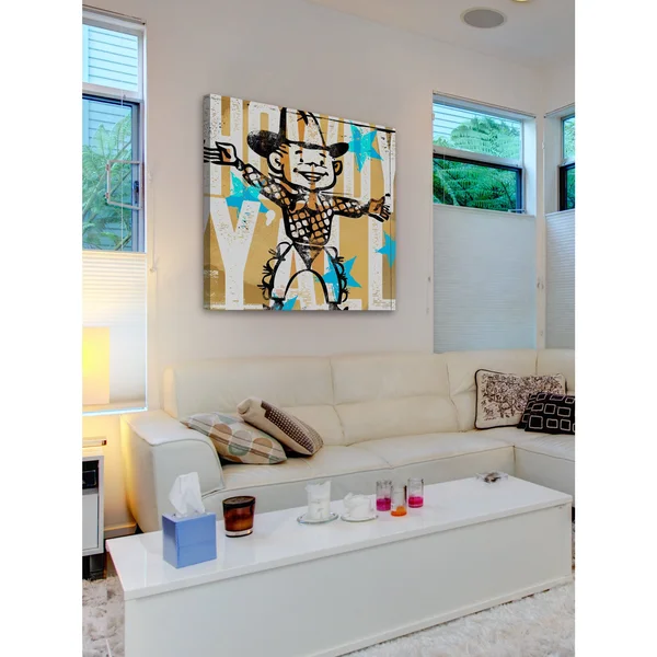 Marmont Hill 'Howdy Yall Boy' by Rick Martin Painting Print on Wrapped Canvas - Yellow
