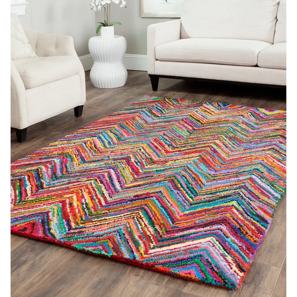 Safavieh Nantucket NAN141B Blue - Multi 5& x 8& Area Rug