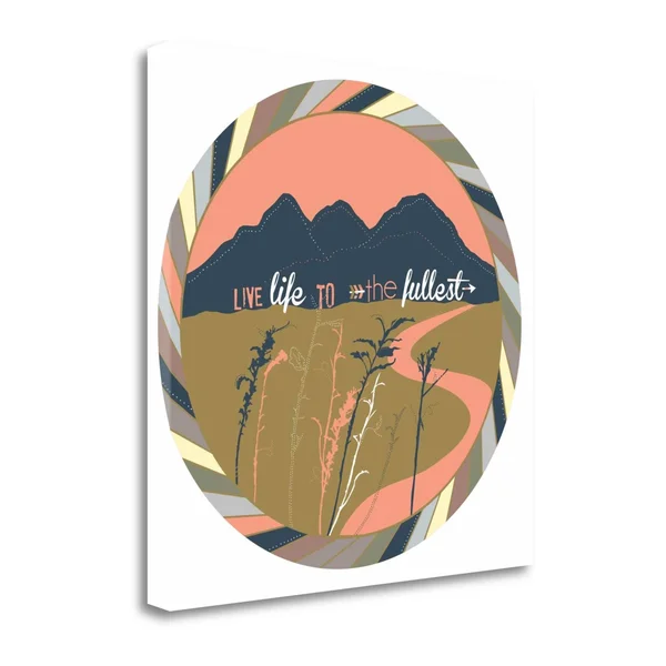 Tangletown Fine Art Live Life by Longfellow Designs - Fine Art Giclee Print on Wrap Canvas, 25x25x22