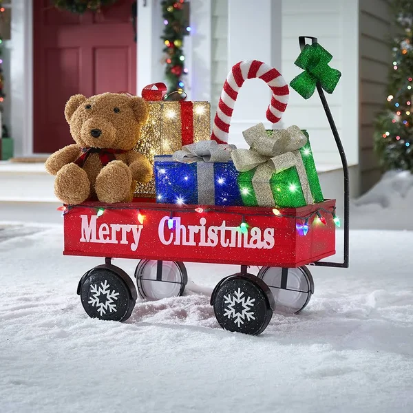 The Outdoor Lighted Christmas Wagon
