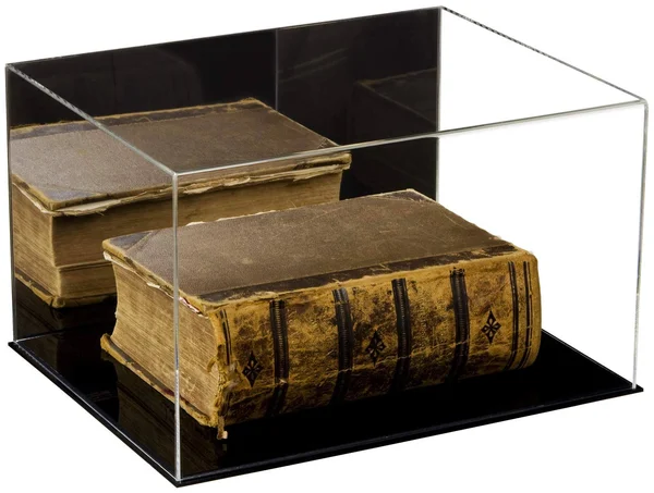 Deluxe Acrylic Book Display Case with Mirror (a025)
