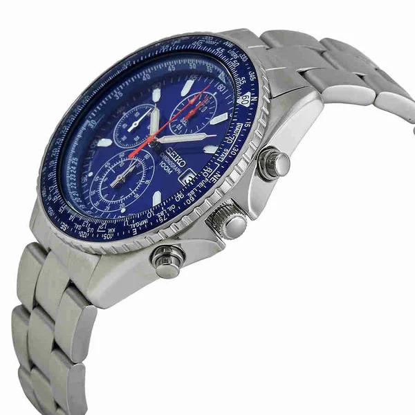 Seiko Men's Stainless-Steel Japanese Quartz Dress Watch - Blue