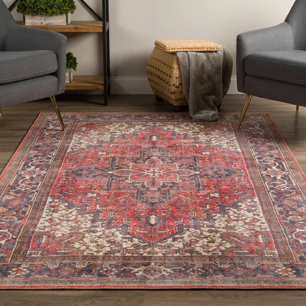 Addison Rugs Kensington 5& x 7&7x22 Fabric Non-Skid Area Rug in Earth Brown