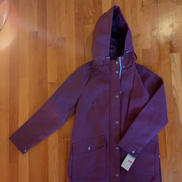Levi&s Women's Water-Resistant Rain Jacket - Wine