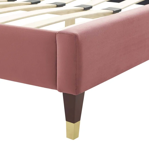 Alexandria Tufted Performance Velvet Queen Platform Bed MOD-6764-DUS