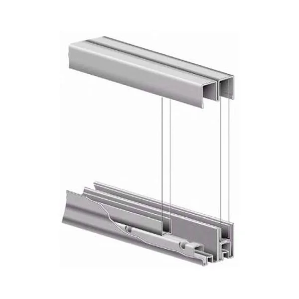 Knape and Vogt P992 5 60 inch Long Sliding Cabinet Door Track - Zinc, Gray