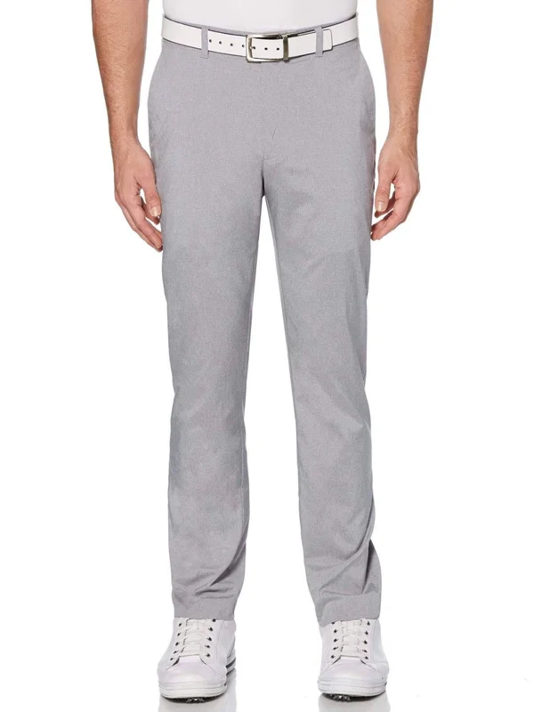 Men's Grand Slam On-Course Slim-Fit Active Waistband Stretch Golf Pants - Size: 36 x 32, Light Grey