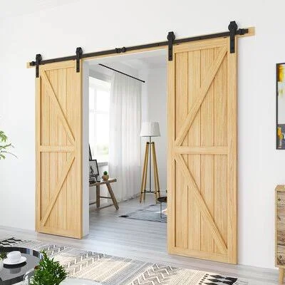 Standard Double Barn Door Hardware Kit HomLux Track Length: 108x22