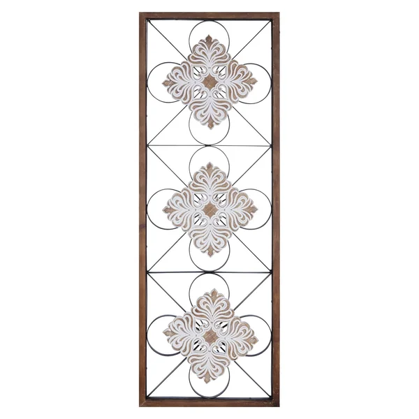 Framed Floral Print Scroll Wall Art (389289)