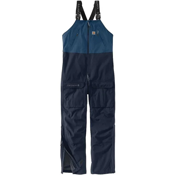 Carhartt Men's Storm Defender Force Midweight Bib Overall, Dark Blue/Navy, Small
