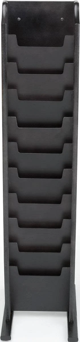 Black Double Sided Magazine Stand Has 20 Pockets
