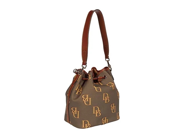 Dooney & Bourke Women Monogram Drawstring Bag - Taupe