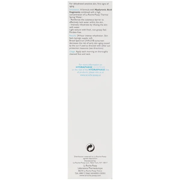 La Roche-Posay Hydraphase Intense UV Moisturizer with SPF 20, 1.69 fl. oz.
