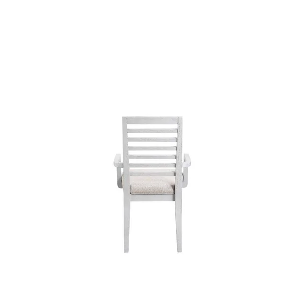 Aromas Arm Chair (Set-2) in White Oak & Fabric