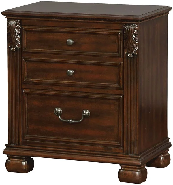 Cervantes Brown Nightstand from Furniture of America