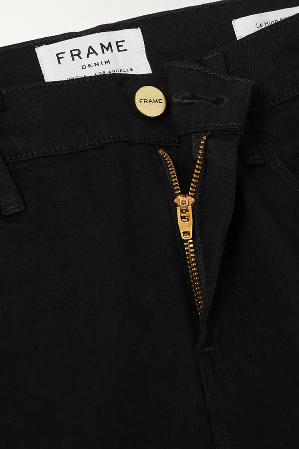 Frame Le High Ankle Skinny Jeans in Film Noir