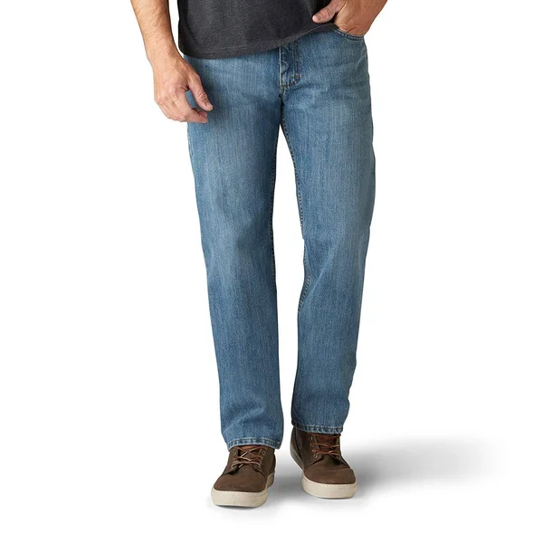 Men's Lee Regular Fit Straight Leg Jeans, Size: 36 x 32, Med Blue