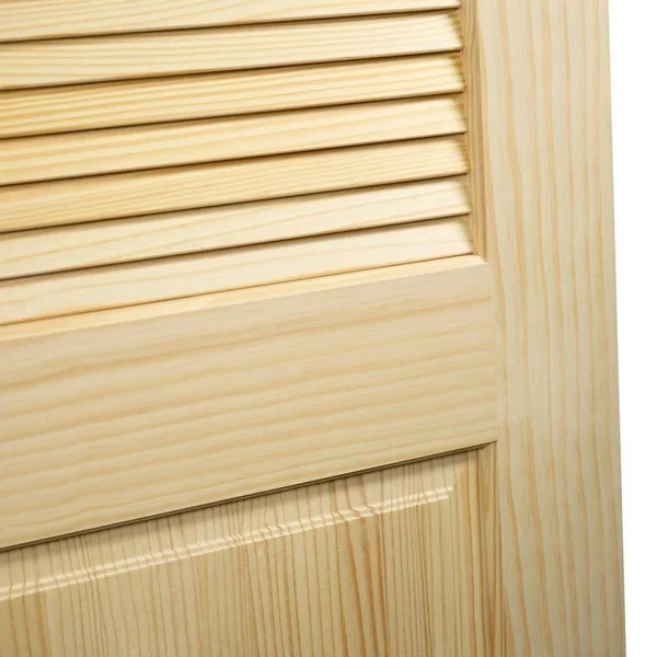 Kimberly Bay Louvered Solid Wood Unfinished Slab Standard DOOR - White