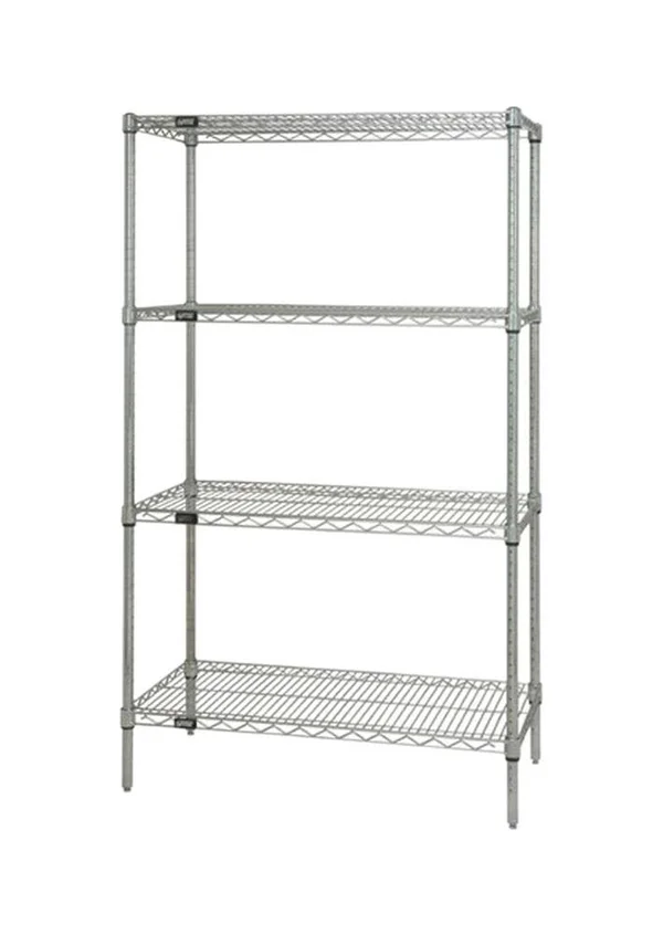 Quantum Wire 4-Shelf Starter Unit - 18x22 x 36x22 x 74x22 - Chrome