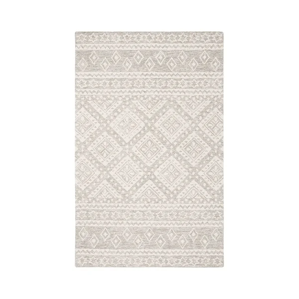 Safavieh Micro-Loop MLP501F 2&6x22 x 4&0x22 Grey, Ivory Area Rug
