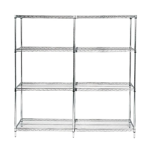 Quantum Wire 4-Shelf Starter Unit - 18x22 x 36x22 x 74x22 - Chrome