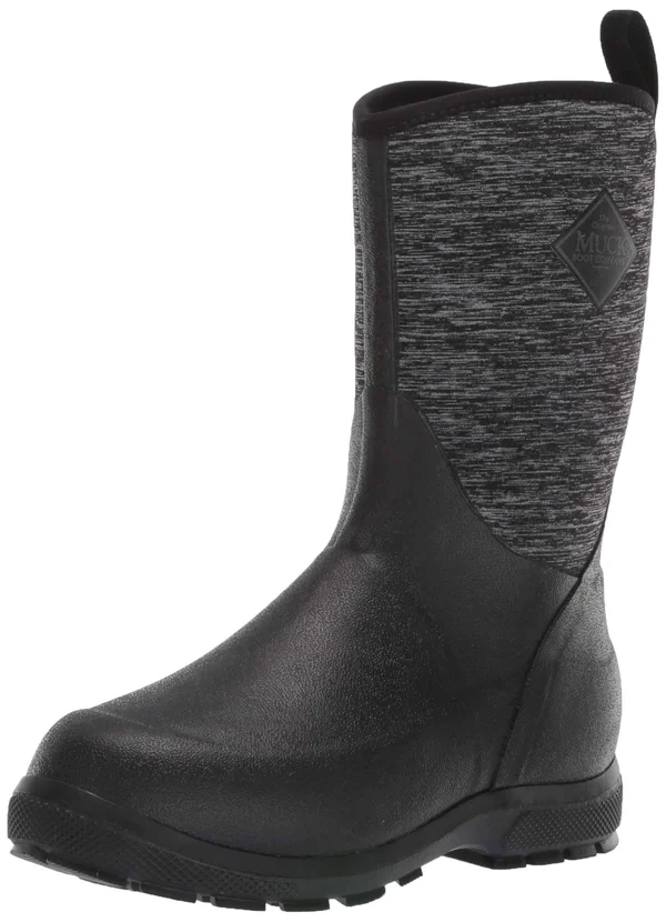 Muck KEL-1JER Kid's Element Boot, Black, Heather Jersey