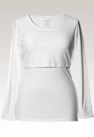 Classic Long Sleeve Top - White - M - White