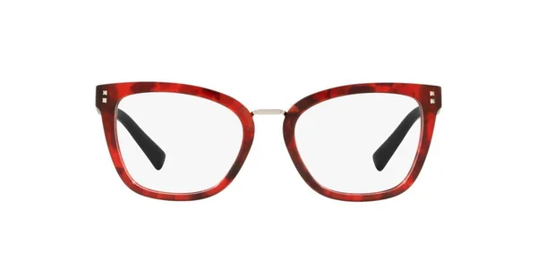Valentino VA3026 Pillow Eyeglasses, 50-19-140, 5020-HAVANA Red