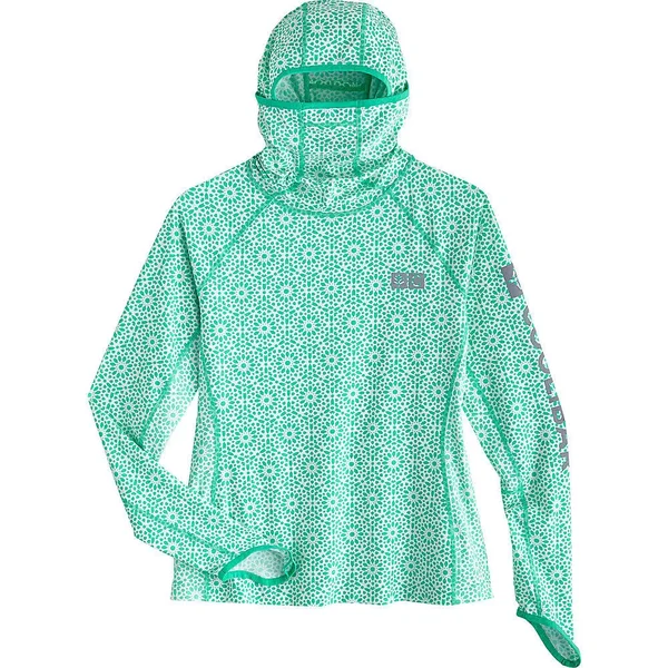 Coolibar Women's Paros Sailing Hoodie - Shirts for Women, Green, XX-Large