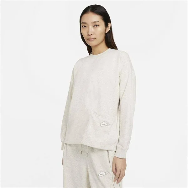 Nike Earth Crew Sweatshirt Womens, Size 14, Oatmeal