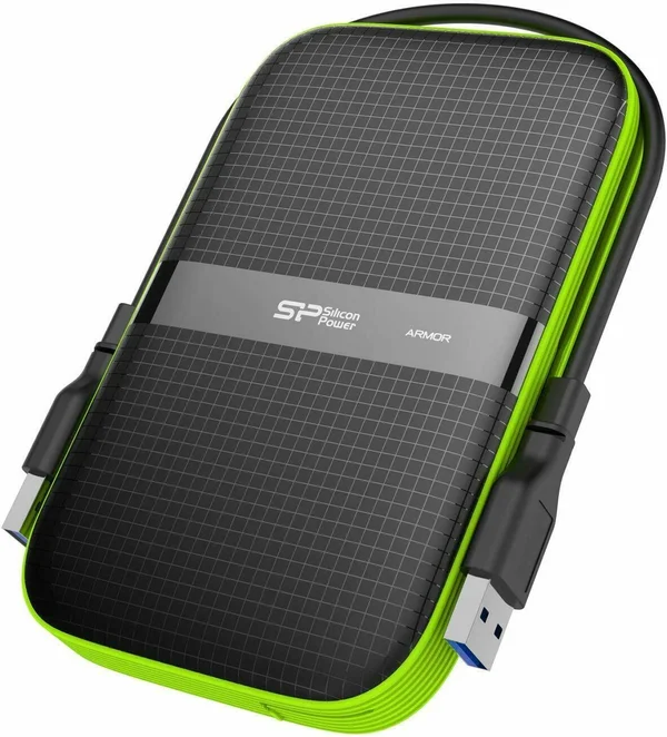Silicon Power 1TB Black Rugged Portable External Hard Drive Armor A60 - Shockproof USB 3.0 for PC, Mac, Xbox and PS4