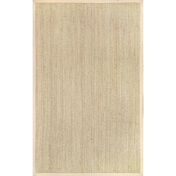 nuLOOM Larnaca Seagrass Herringbone Natural 6 ft. x 6 ft. Round Indoor/Outdoor Area Rug