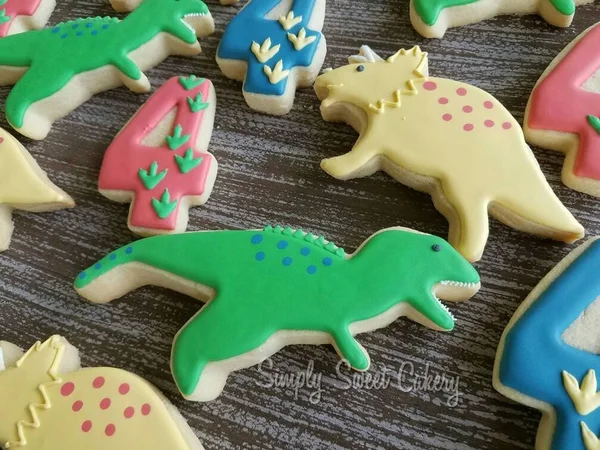 Dinosaurs and Number Cookies (36 Cookies)